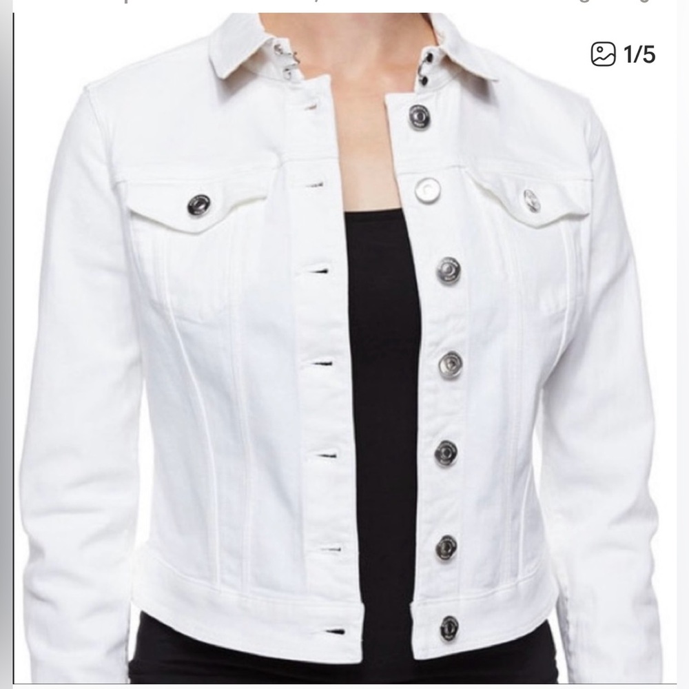 Burberry White Jean Jacket Size UK6/US4